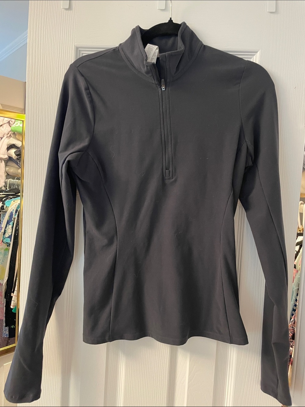 ALO Yoga Women's Black Half-Zip Turtleneck Pullover